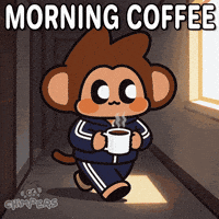 Good Morning Coffee GIF by Chimpers