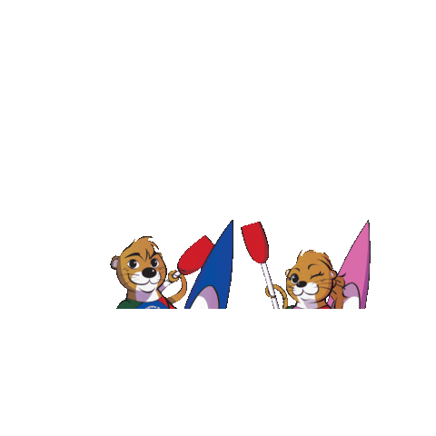 federcanoa kayak mascotte canoa fick Sticker