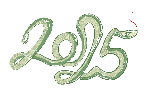 New Year Snake Sticker by korsjuliart