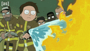 Rick And Morty Fire GIF by Adult Swim