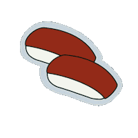 kpham21 sushi tuna toro nigiri Sticker