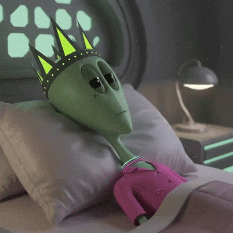 Tired Sleep GIF by Lonely Aliens