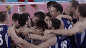 Happy Group Hug GIF by Volleyball World
