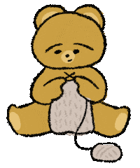 Bear Knitting Sticker
