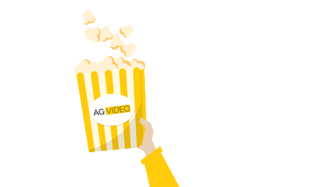 pop corn Sticker by AGVIDEO