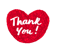 kayawingnut thank you thankyou red heart redheart Sticker