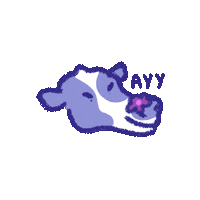 Flower Cow Sticker