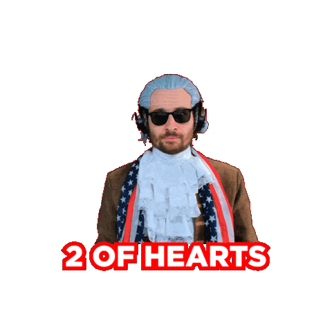 Red 2 Two Hearts Sticker