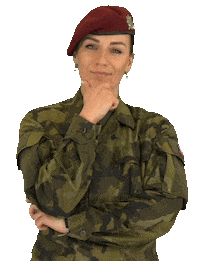 armadaceskerepubliky thinking army czech armygirl Sticker