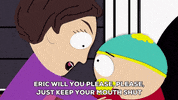 nervous eric cartman GIF by South Park 