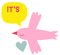 stefanietwellmann heart pink okay bird Sticker