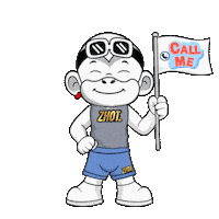 Happy Call Me Sticker by Zhot