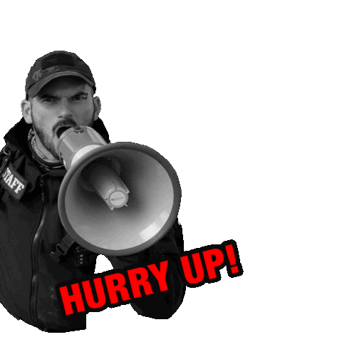 Hurry Up Sticker by Italian Blade Events