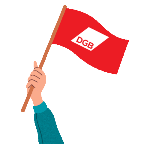 Hand Flag Sticker by Deutscher Gewerkschaftsbund (DGB)