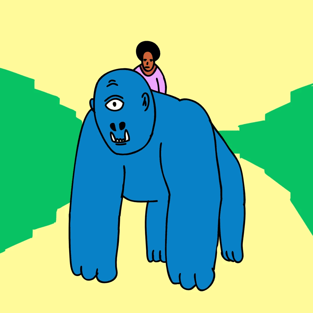 monster gorilla GIF by weellcheb