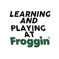Frogginlearning fun education playing learning Sticker