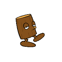 Walking Wood Sticker