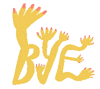 KirstenHurley hi text bye wave Sticker
