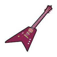 Rock N Roll Guitar Sticker by Nixie Sparkling Water