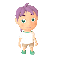 Cartoon Hello Sticker by Nixi for Children