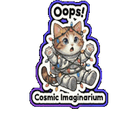 Funny Cat Oops Sticker