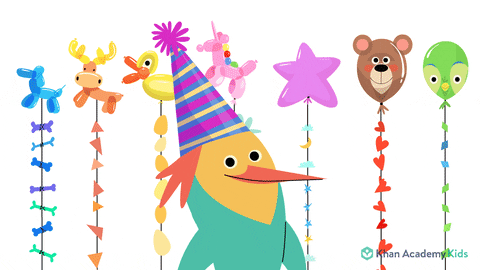 Celebrate Happy Birthday GIF by Khan Academy Kids