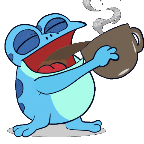 Coffee Lover Sticker by Croakey