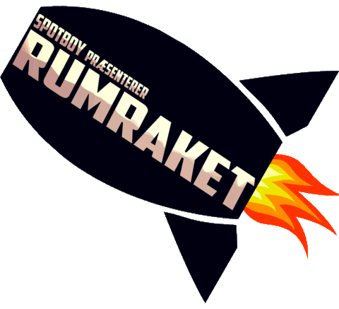 Space Rocket Flammer Sticker by Spotboy
