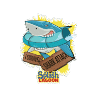 splashlagoon shark attack water slide splash lagoon indoor water park resort splash lagoon Sticker