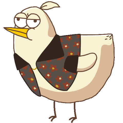 Chicken Sticker by BadTimeStories