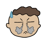 Sad Illustration Sticker