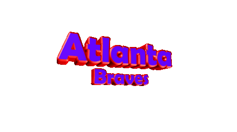 Atlanta Braves Baseball Sticker by GIPHY Text