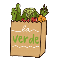 Verde Veggie Sticker by Politopia Ilustraciones