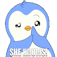 Speak She Knows Sticker by Pudgy Penguins