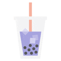 bubble tea coffee Sticker by Mikyla Design