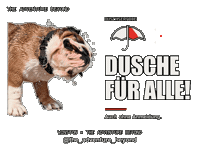 Wet Dog Bulldog Sticker by The Adventure Beyond