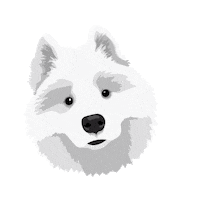 White Dog Sticker