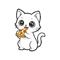Cat Pizza Sticker