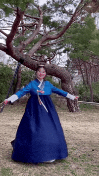 Blue Dress Girl GIF
