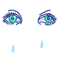 Sad Eyes Sticker by E MERLIN MURRAY