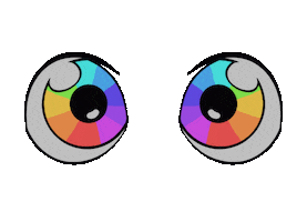 Rainbow Eyes Love Sticker