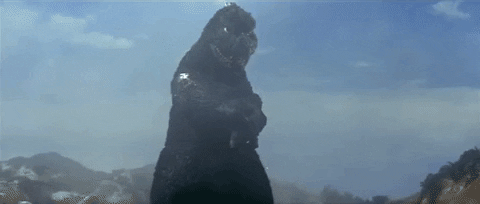 heroes3podcast giphyupload godzilla close up fighting stance GIF