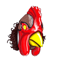 Gallo Caricatura Sticker