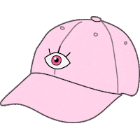 Third Eye Pink Sticker by Joe Daley