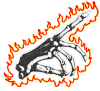 jimmydeanhorn point hand skeleton Sticker