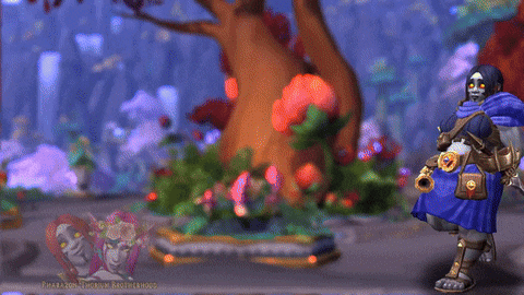 dark iron dwarf sending good vibe via hearts and sparkles