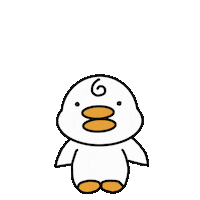 eesujinn run duck 오리 동물 Sticker
