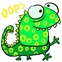 Dragon Oops Sticker