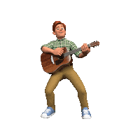 Twinkle Twinkle Guitar Sticker by Moonbug