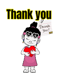 Thanks Thank You Sticker by Zhotcita